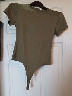 Bluenotes Olive Green Short Sleeve Bodysuit